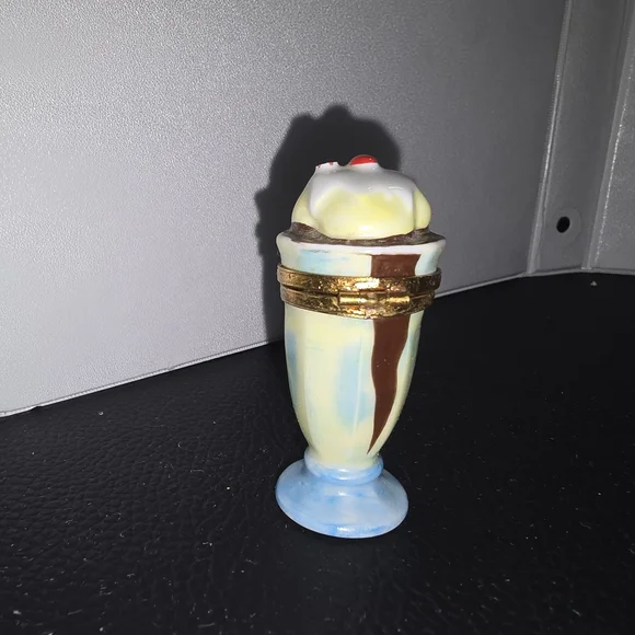 Vintage Ceramic Ice Cream Sundae Figurine
